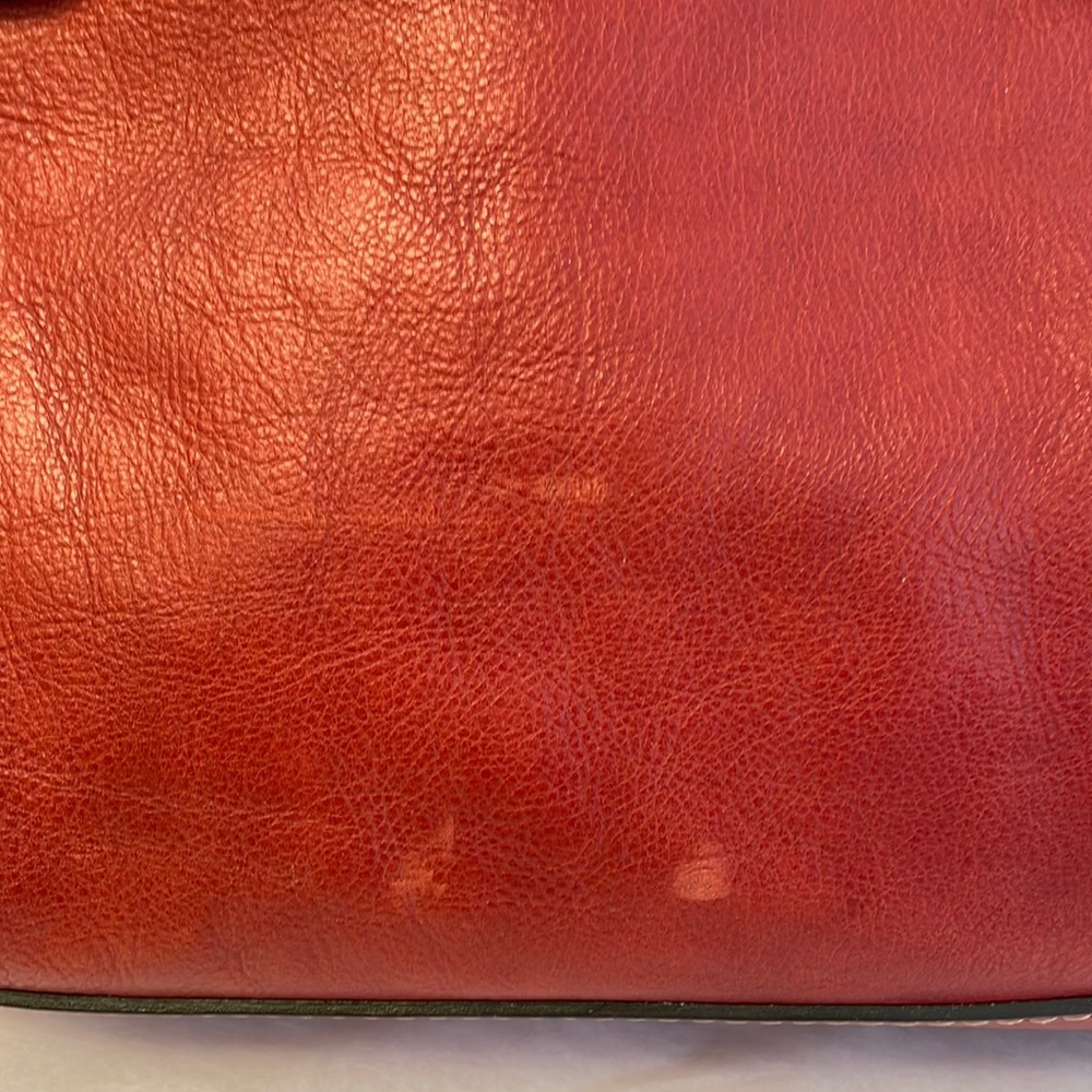 Reduced—CHLOE vintage Edith Dome Bowler red calfskin leather satchel tote, VGC - Picture 14 of 16